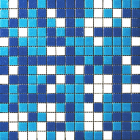 Mosaic MSB50 Mozaika skleněná modrý mix 327x327mm