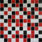 Mosaic MSN218 Mozaika skleněná červenočernobílá 300x300 mm 