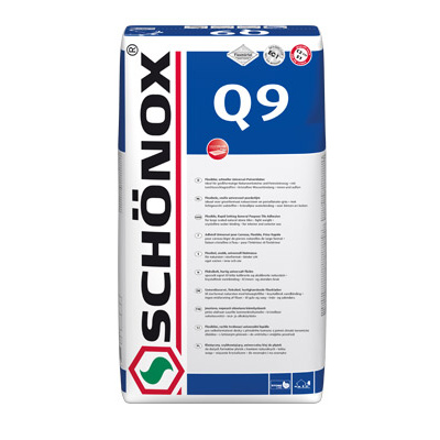 Schonox Q9 Rychletuhnoucí flexibilní univerzální lepidlo s obsahem trasu 25 kg [Schonox Q9 25kg]