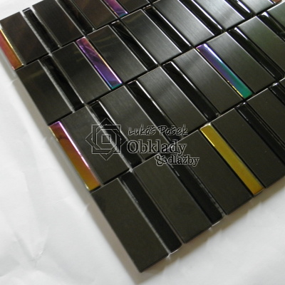 Mosaic MMS078 Sklo-metal mozaika černá 285x310 mm [MMS078]