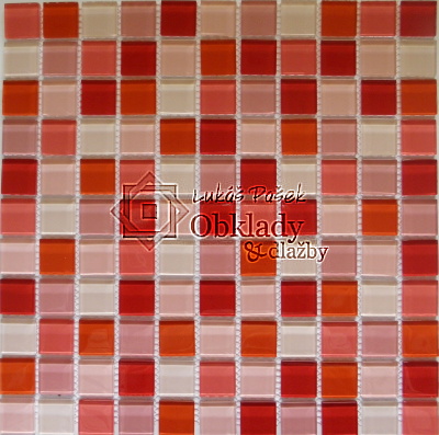 Mosaic MSN217 Mozaika skleněná růžový mix 300x300 mm [MSN217]