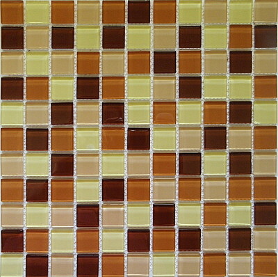 Mosaic MSN204 Mozaika skleněná hnědožlutá 298x298mm [MSN204]