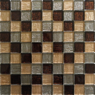 Mosaic MSR102 Mozaika skleněná textil hnědá 305x305 mm [MSR102]