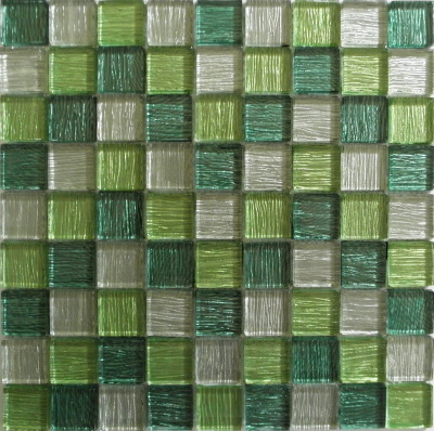 Mosaic MSR103 Mozaika skleněná textil zelená 305x305 mm [MSR103]