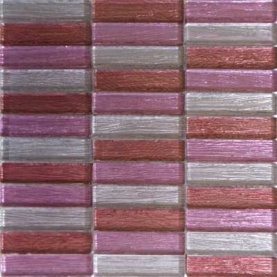 Mosaic MSR204 Mozaika skleněná textil růžová 300x300 mm [MSR204]