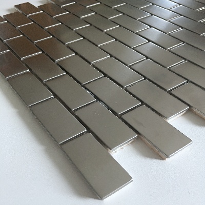 Mosaic MM031 Metal mozaika stříbrná obdélníková 300x300 mm [MM031]