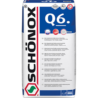 Schonox Q6 Flexibilní univerzální práškové lepidlo se silně redukovanou prašností 25 kg [Schonox Q6 25 kg]
