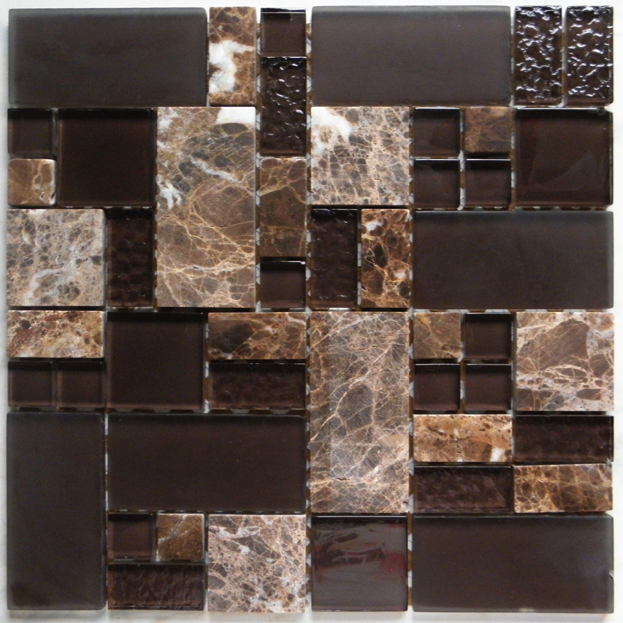 Mosaic MKS982 Mozaika sklo-kámen Multix8 298x298 mm hnědá [MKS982]