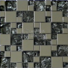 Mosaic MMS048 Sklo-metal mozaika Multimix černostříbrná 300x300 mm