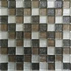 Mosaic MSR101 Mozaika skleněná textil hnědošedá 305x305 mm
