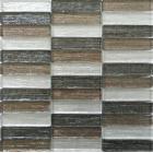 Mosaic MSR201 Mozaika skleněná textil hnědošedá 300x300 mm