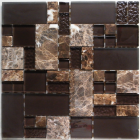 Mosaic MKS982 Mozaika sklo-kámen Multix8 298x298 mm hnědá